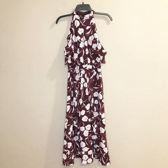 LC Lauren Conrad Dresses & Skirts - Lauren Conrad Runway Collection Dress NWT Dauphine Wine Ruffle Midi Floral 8